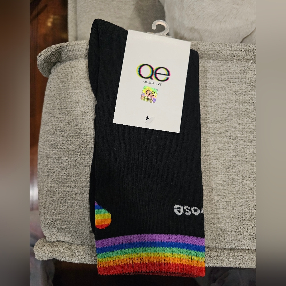 NWT Queer Eye Pride Rainbow Socks